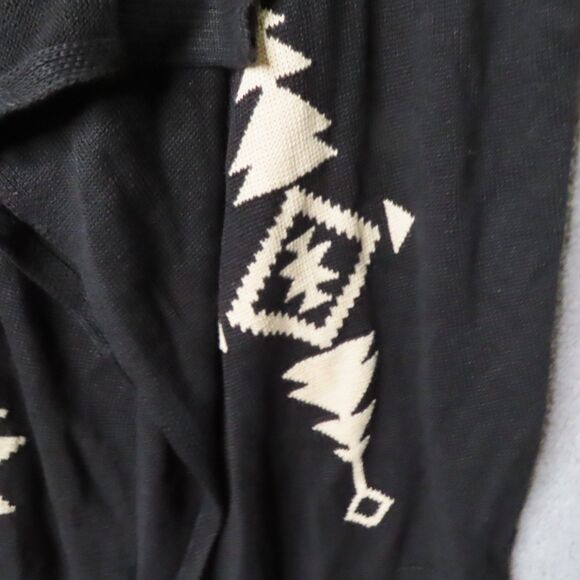 Lauren Ralph Lauren Sweater Womens XXL Black Southwestern Cardigan Linen Cotton - Picture 5 of 15